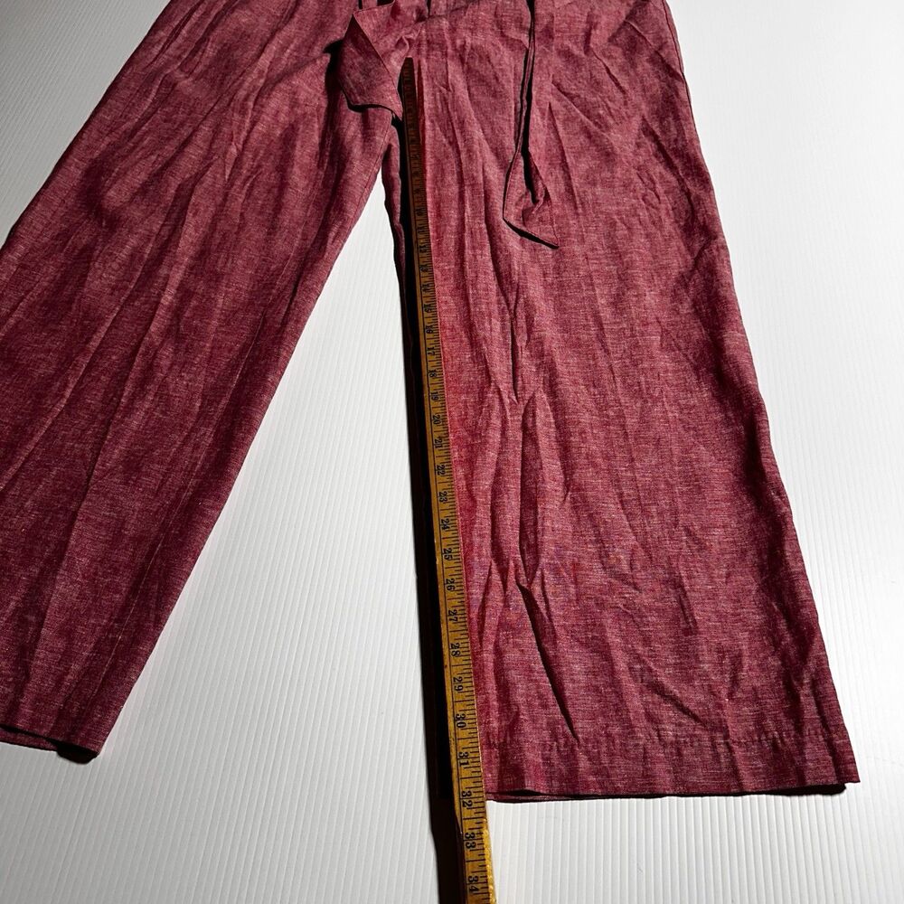 Linea Donna Linen Blend 2 Piece Set Matching Wide Leg Pants Top Red Sz 1X 2X NWT - Picture 16 of 16